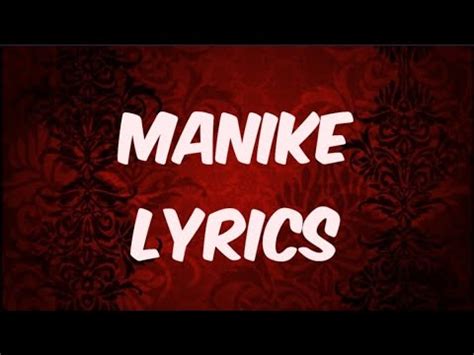 maniki chanel|Manike (LYRICS) .